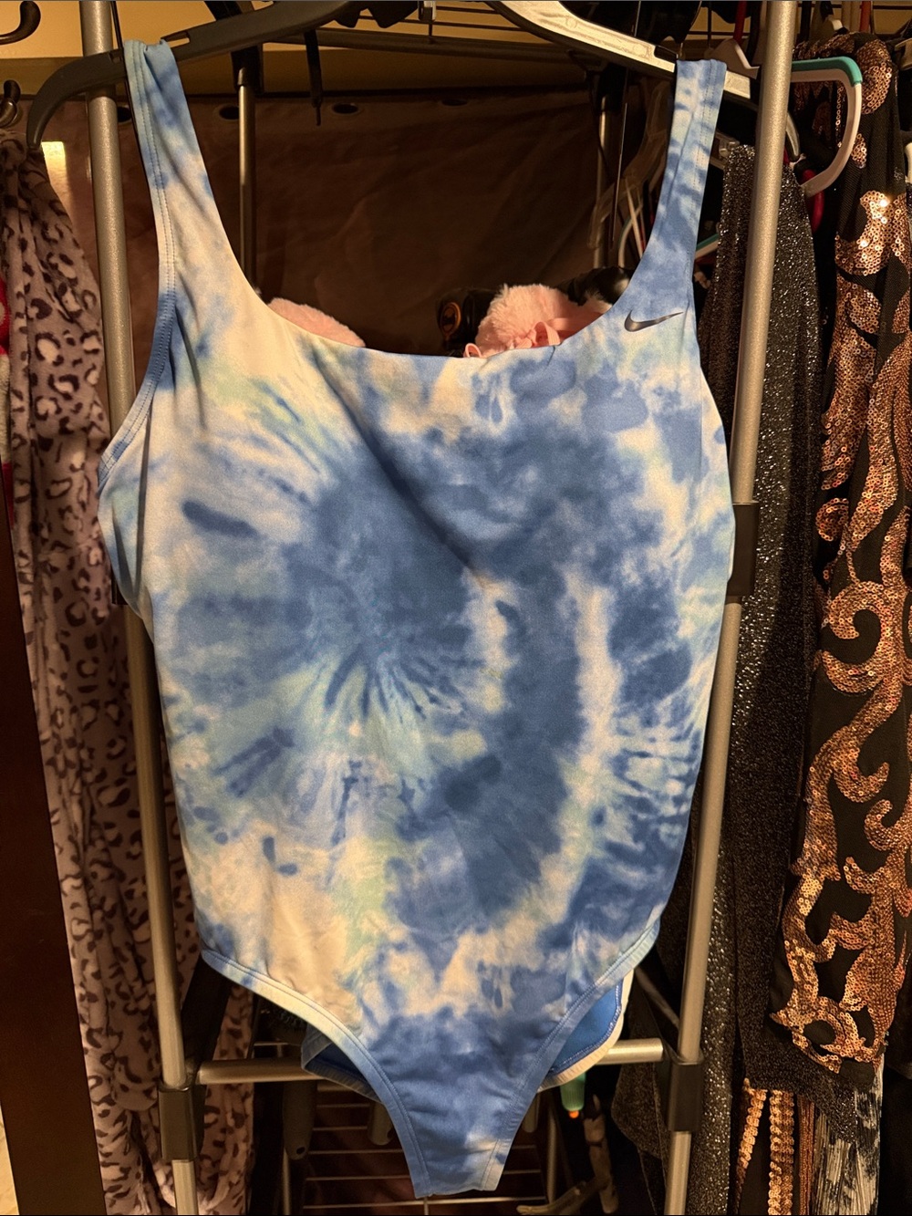 Nike Blue Tie-Dye One-Piece Swimsuit